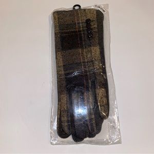 Gray, tan, pink, and blue gloves